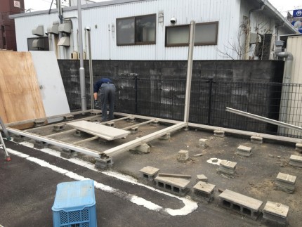 岐阜市の倉庫撤去|コンクリート基礎の撤去