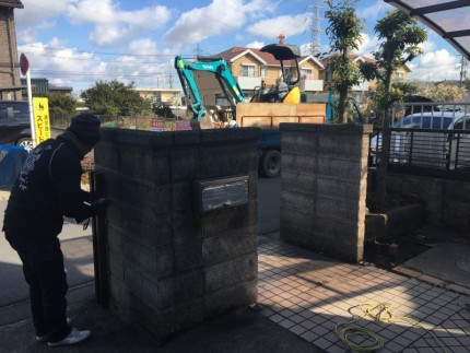 北名古屋市｜ブロック塀の撤去