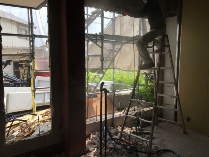 外壁ALCはつり工事｜仕上げ作業