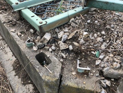 名古屋市中村区｜フェンス撤去工事｜切断面