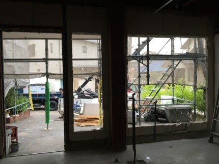 外壁ALCはつり工事｜完工