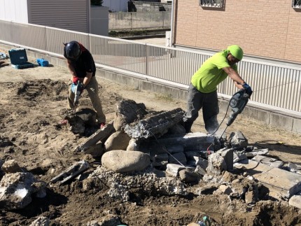 江南市ブロック塀撤去｜はつり