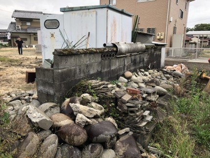 江南市ブロック塀撤去｜施工前