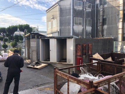 愛知県犬山市|ブロック積み保管庫の解体工事