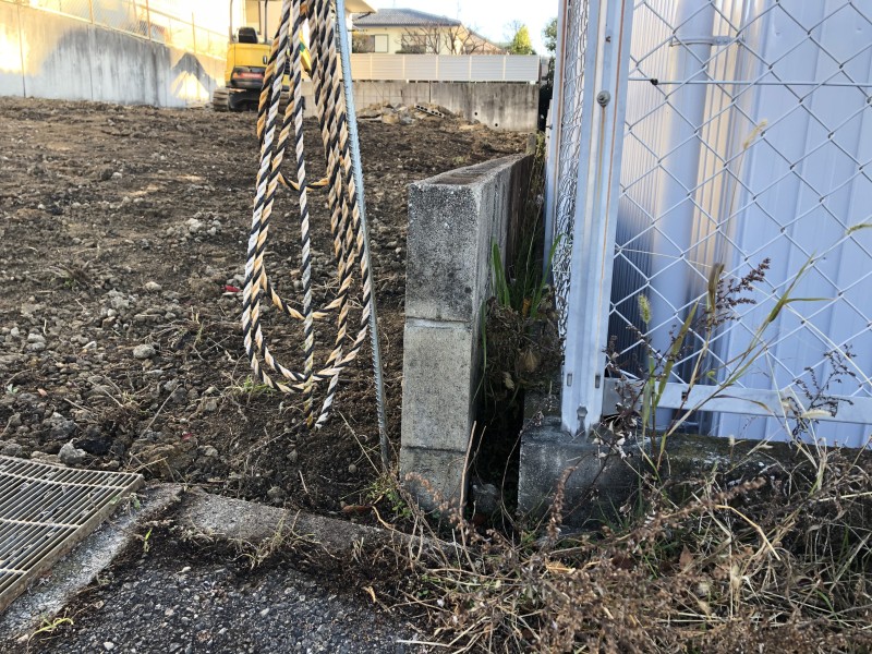 名古屋市名東区ブロック塀の解体工事