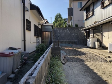 ブロック塀の解体|キレイな切断面です