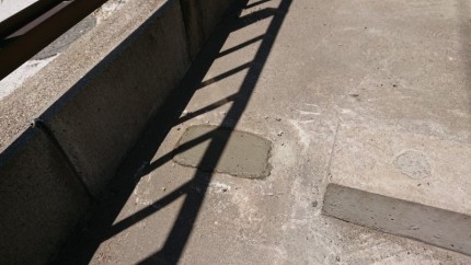 カーポート支柱切断後のモルタル左官｜名古屋市緑区