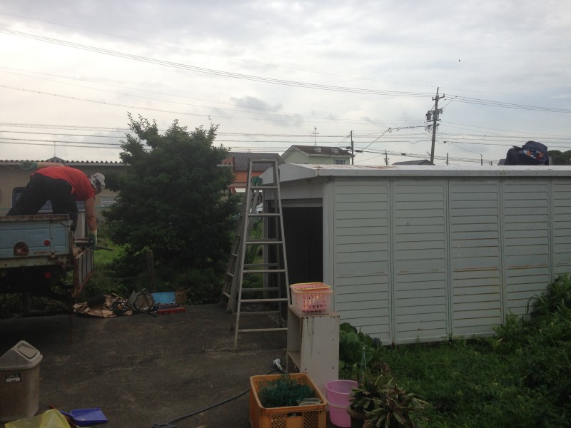 愛知県一宮市の車庫の解体工事