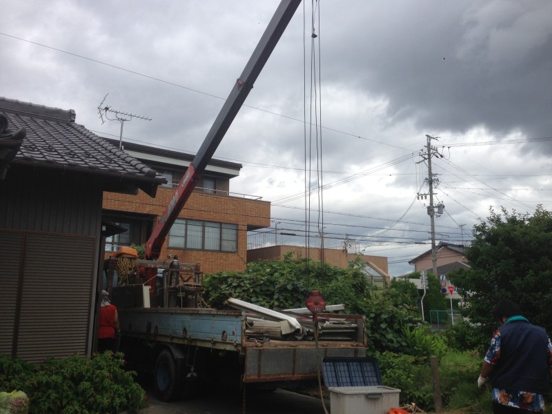 愛知県一宮市の車庫の解体工事