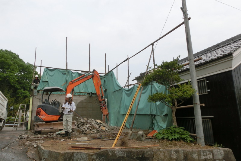 愛知県江南市の鉄骨造の解体工事