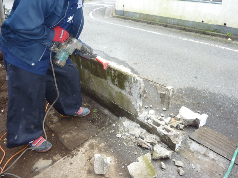 名古屋ブロック塀の撤去