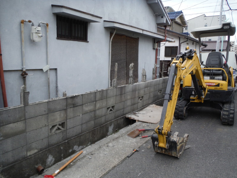 名古屋市守山区｜ブロック塀の解体工事