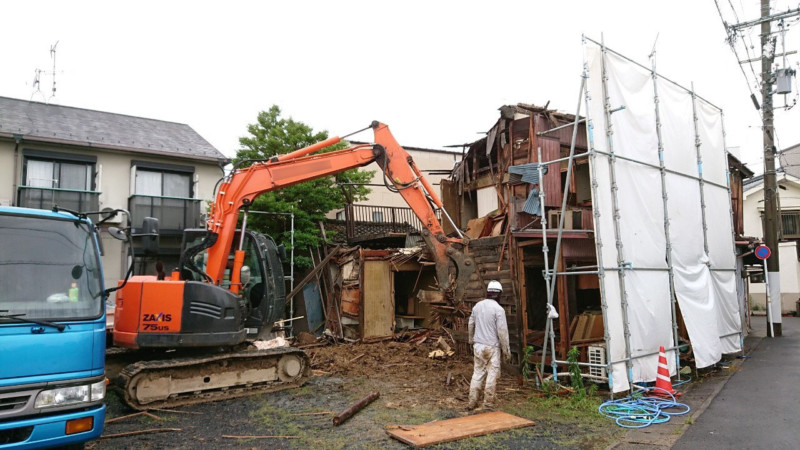 名古屋市守山区の木造２階建て解体工事