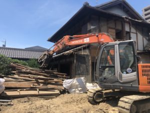 名古屋市北区の建て替えによる解体工事【80坪200万円】木造平屋建て