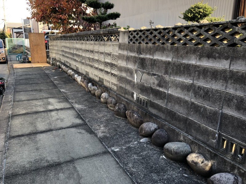 愛知県春日井市のブロック塀の解体撤去