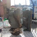 愛知県小牧市の庭石をクレーン車で撤去工事【1日作業13万円】
