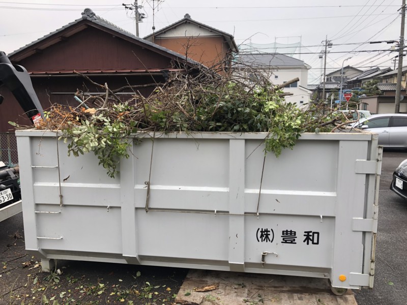 愛知県一宮市の庭木の伐採処分