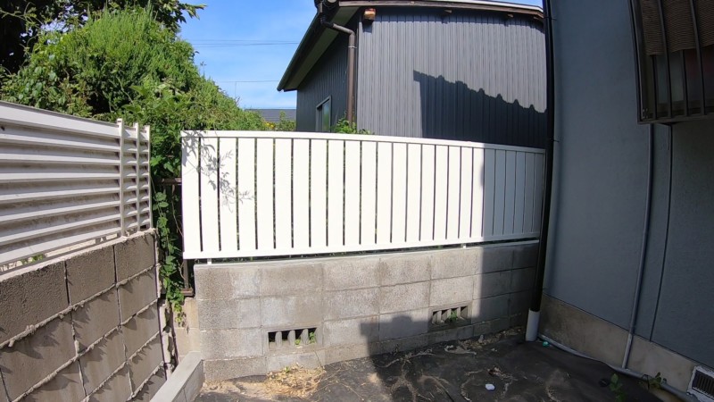 【名古屋市中村区】ブロック塀を撤去して目隠しフェンスを設置