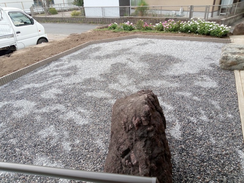 0921★【庭リフォーム、CB、スロープ、土間、手すり、ポスト、砕石】脇田様@中恵土